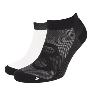 Laufsocken, 2er-Pack, kurze Schafthöhe, atmungsaktiv, schwarz/weiß, 45-47 bei Karstadt Sports Online