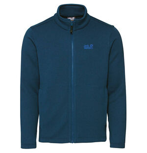 Fleecejacke, Klappkragen, Reißverschluss, uni, für Herren, blau, L bei Karstadt Sports Online