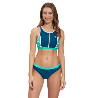Bikini, zweifarbig, Reißverschluss, Unterbrustband bei Karstadt Sports Online