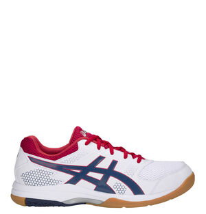 Volleyballschuhe "Gel-Rocket 8", stoßabsorbierend, für Herren, weiß/marine/rot, 45 bei Karstadt Sports Online
