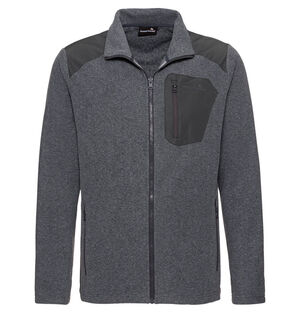 Fleecejacke, Klapp-Kragen, unifarben, Taschen, wärmend, für Herren bei Karstadt Sports Online