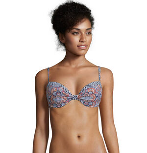 Bikini Oberteil, Paisley-Muster, Raffungen, vorgeformte Cups, Bügel bei Karstadt Sports Online