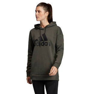 Damen Hoodie "Must Haves Badge of Sport Logo", khaki, M bei Karstadt Sports Online
