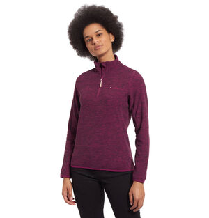 Fleeceshirt, Half-Zip, für Damen, aubergine, 46 bei Karstadt Sports Online
