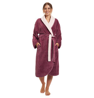 Bademantel, Kontrastfarben, flauschig, beere, XL bei Karstadt Sports Online