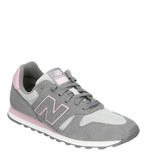 Sneaker, Veloursleder, Mesh-Einsätze, Logo-Patches, grau/pink, 39 bei Karstadt Sports Online