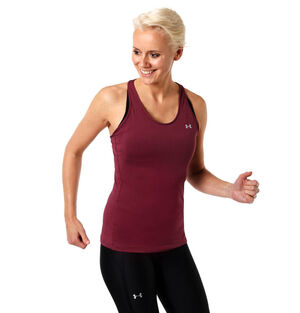 HeatGear® Tanktop "Racer", ärmellos, schnelltrocknend, Mesh-Einsatz, für Damen, bordeaux, S bei Karstadt Sports Online