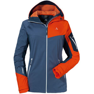 Damen Softshelljacke Annapolis, dunkelblau/orange, 38 bei Karstadt Sports Online