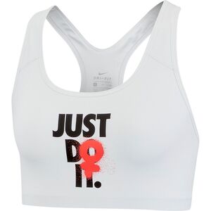 Dri-Fit® Sport BH "Rebel Swoosh", klassisches Racerback-Design, enge Passform, weiß/schwarz, S bei Karstadt Sports Online