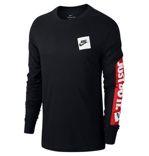 Langarmshirt, Ärmel-Print, Baumwolle, für Herren, schwarz, L bei Karstadt Sports Online