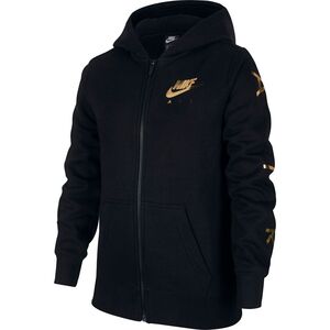 Sweatjacke Air, Metallic-Logo, Fleece, für Mädchen, schwarz, L bei Karstadt Sports Online