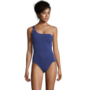 Badeanzug, One-Shoulder, unifarben, Zier-Ring bei Karstadt Sports Online