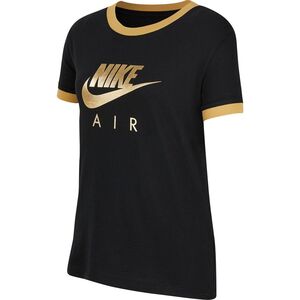 T-Shirt "Air" Rundhalsauschschnitt, Retro-Style, für Mädchen,schwarz/gold, XL bei Karstadt Sports Online