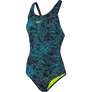 Damen Badeanzug Boom Allover Muscleback, blau/grüntürkis, 44 bei Karstadt Sports Online