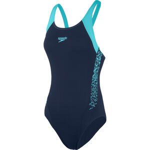 Damen Badeanzug Boom Splice Muscleback, dunkelblau/türkis, 36 bei Karstadt Sports Online