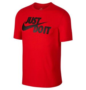 T-Shirt "Just-Do-It"-Print, Baumwolle, für Herren, rot, L bei Karstadt Sports Online