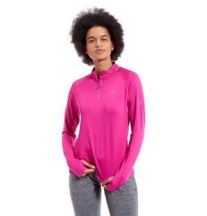 Laufshirt, Funktion Plus, Daumenöffnung, atmungsaktiv, schnelltrocknend, Reißverschluss, für Damen bei Karstadt Sports Online