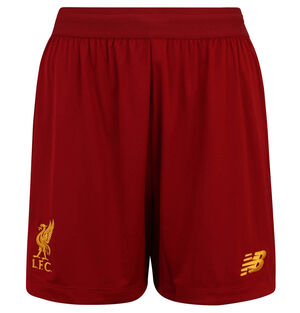 FC Liverpool Shorts Home, 2019/2020, Clup-Wappen, elastischer Bund, Feuchtigkeitstransport, für Herren, dunkelrot, XL bei Karstadt Sports Online