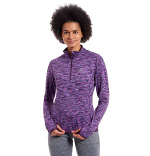 Laufshirt, meliert, Reflektore, atmungsaktiv, schnelltrocknend, Reißverschluss, für Damen bei Karstadt Sports Online