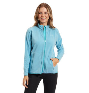 Fleecejacke, atmungsaktiv, klimaregulierendes Material, unifarben, Klappkragen, Taschen bei Karstadt Sports Online