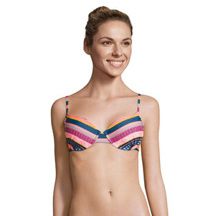Bikini Oberteil "Radiant", wattiert, gestreift, schmale Träger, für Damen, mehrfarbig, 38 bei Karstadt Sports Online