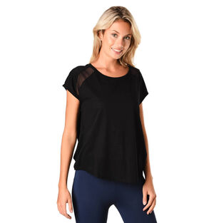 T-Shirt, unifarben, transparente Details, für Damen bei Karstadt Sports Online