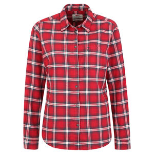 Bluse "Övik Flannel", atmungsaktiv, offene Brusttasche, für Damen, rot/weiß kariert, M bei Karstadt Sports Online