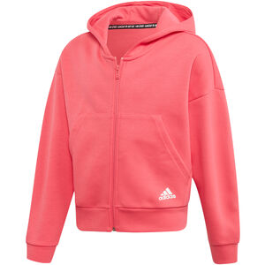 Mädchen Kapuzenjacke Must Haves 3-Streifen, hellrot/weiß, 116 bei Karstadt Sports Online
