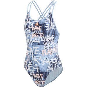 Damen Badeanzug Fit Suit, blau/weiß, 38 bei Karstadt Sports Online