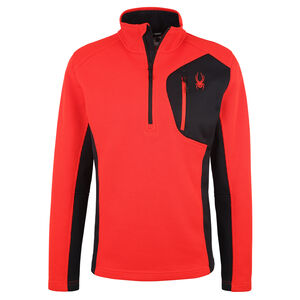 Langarmshirt "Bandit" Strick-Fleece, Troyer-Stil, für Herren, rot/schwarz, M bei Karstadt Sports Online