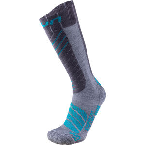 Damen Skisocken Comfort Fit, türkis/grau, 39-40 bei Karstadt Sports Online