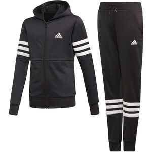 Mädchen Trainingsanzug Hooded, schwarz/weiß, 164 bei Karstadt Sports Online