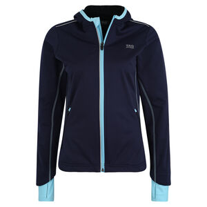 Laufjacke "Maisha", Softshell, Kapuze, Daumenschlaufen, für Damen, navy/eisblau, 38 bei Karstadt Sports Online