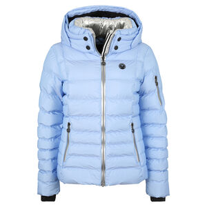 Skijacke, Daunen, metallisch glänzende Reißverschlüsse, für Damen, eisblau, 40 bei Karstadt Sports Online