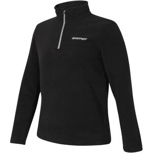 Langarmshirt "Jamil", Fleece, atmungsaktiv, Stehkragen, Reißverschluss, für Kinder, schwarz, 128 bei Karstadt Sports Online
