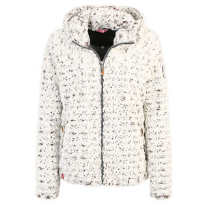 Fleecejacke "Geisspitze", Rosenstruktur, Kapuze, für Damen, elfenbein, 44 bei Karstadt Sports Online
