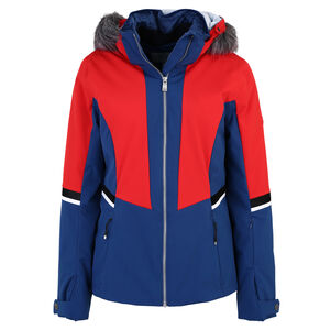 Skijacke "Toyah", wasserdicht, winddicht, atmungsaktiv, für Damen, blau-rot, 38 bei Karstadt Sports Online
