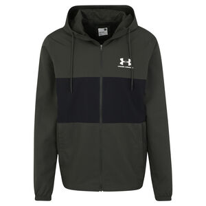 Windjacke, wasserabweisend, Kapuze, für Herren, dunkelgrün, M bei Karstadt Sports Online