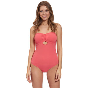 Badeanzug, Neckholder, Raffung, Rüschen-Details, uni bei Karstadt Sports Online