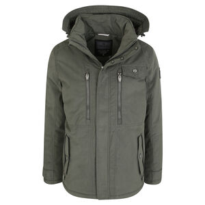 Winterjacke, wasserdicht, Kinnschutz, abnehmbare Kapuze, für Herren, oliv, L bei Karstadt Sports Online