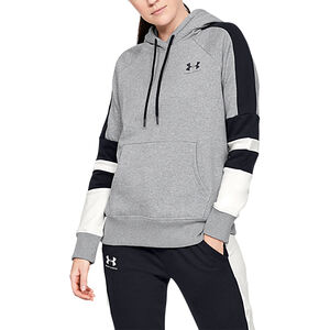 Kapuzenshirt "Rival Fleece LC Logo Novelty Hoodie" Kordelzug, meliert, für Damen, grau/schwarz, M bei Karstadt Sports Online