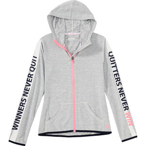 Sweatjacke, atmungsaktiv, für Kinder, hellgrau meliert, 164 bei Karstadt Sports Online