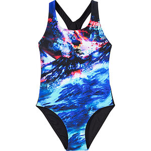Badeanzug für Mädchen, schwarz/blau, 164 bei Karstadt Sports Online