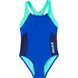 Badeanzug für Mädchen, blau/türkis, 176 bei Karstadt Sports Online