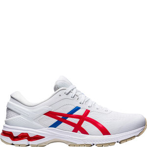 Runningschuh Gel-Kayano 26, absorbierende Sohle, Retro-Design, für Herren, weiß/rot, 44 1/2 bei Karstadt Sports Online