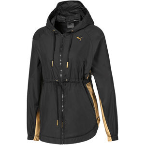 Kapuzenjacke "Metal Splash", goldene Einsätze, für Damen, schwarz/gold, M bei Karstadt Sports Online