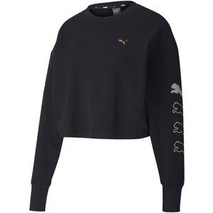 Sweatshirt "Rebel Crew", kurzer lässiger Schnitt, für Damen, schwarz/gold, L bei Karstadt Sports Online