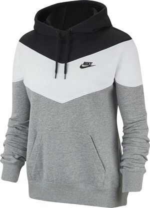 Damen Kapuzensweatshirt Heritage, grau/weiß/schwarz, M bei Karstadt Sports Online