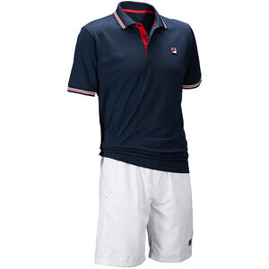 Herren Kurzarm Tennispolo Button Piro, navy, S bei Karstadt Sports Online