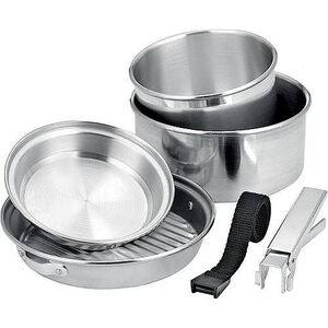 Trekking Geschirrset Aluminium 5-tlg., silber bei Karstadt Sports Online
